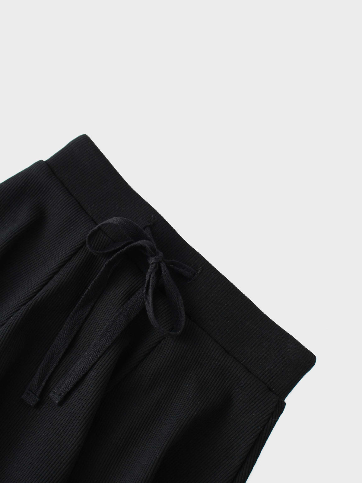 Black ribbed six-panel girls&