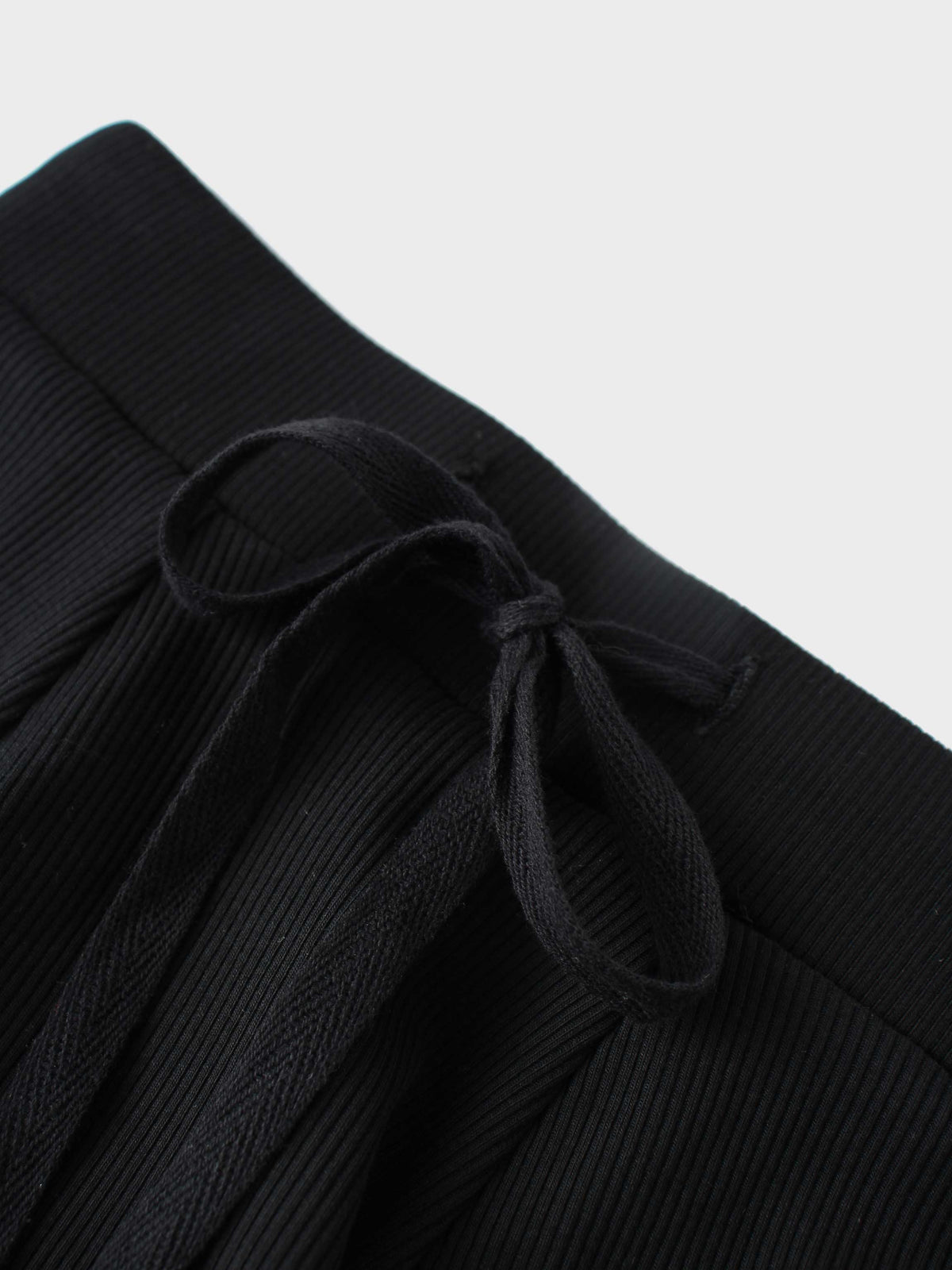 Black ribbed six-panel girls&
