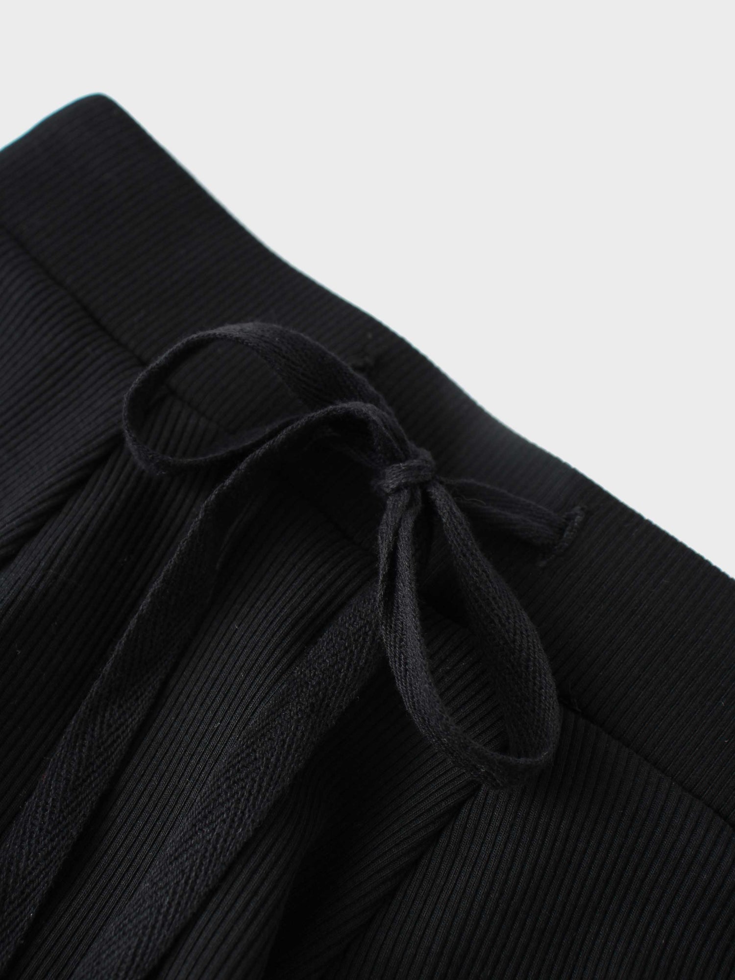 6 Panel Skirt- Black Ribbed