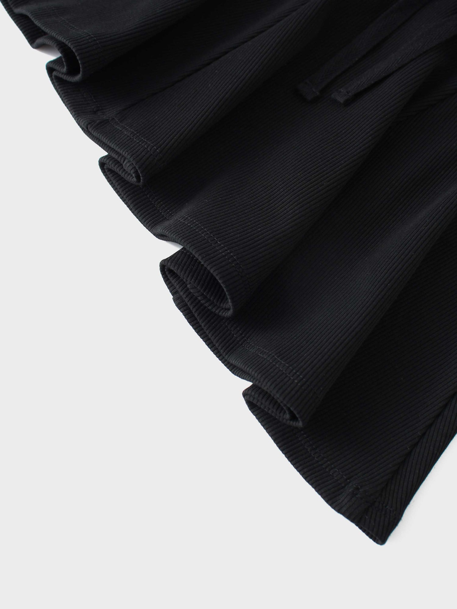 6 Panel Skirt- Black Ribbed