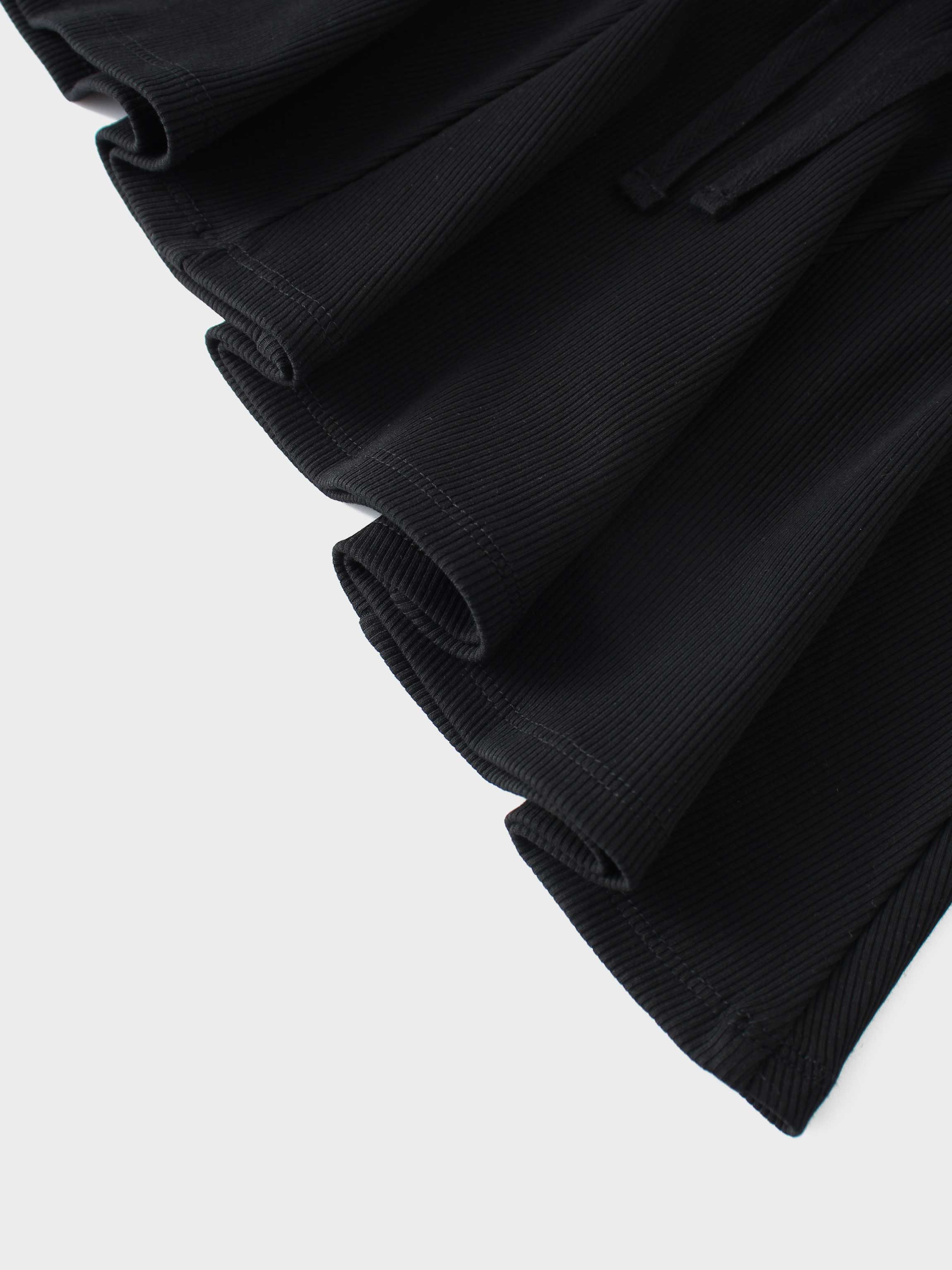 6 Panel Skirt- Black Ribbed