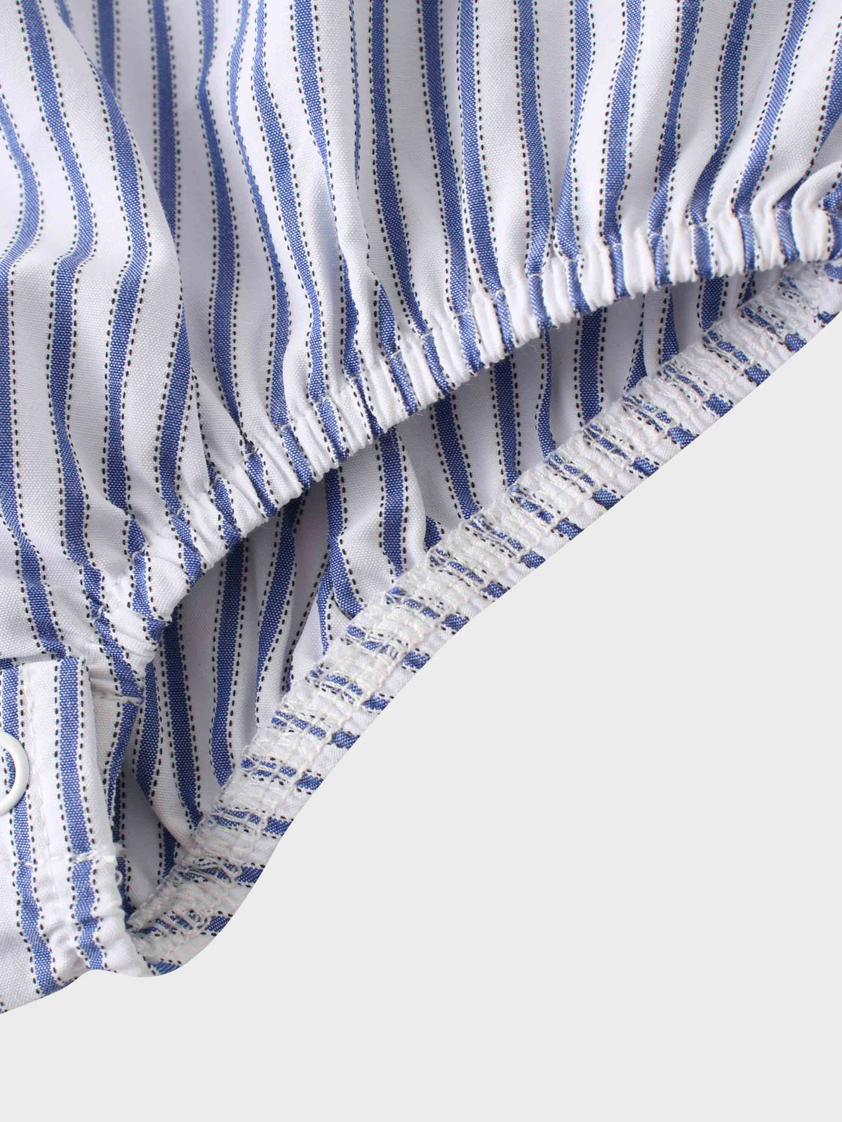 Light blue striped baby romper