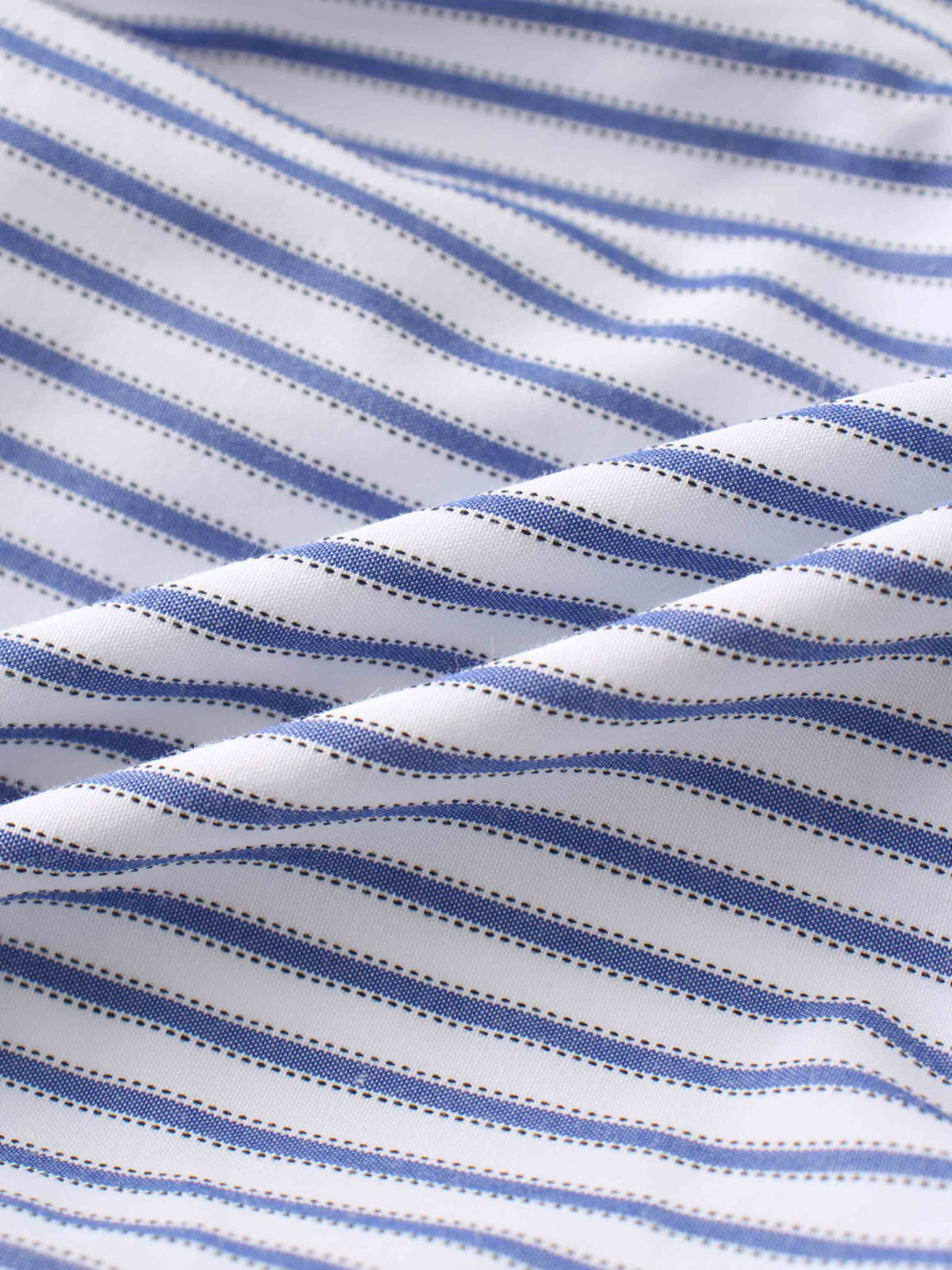 Light blue white striped baby boy romper