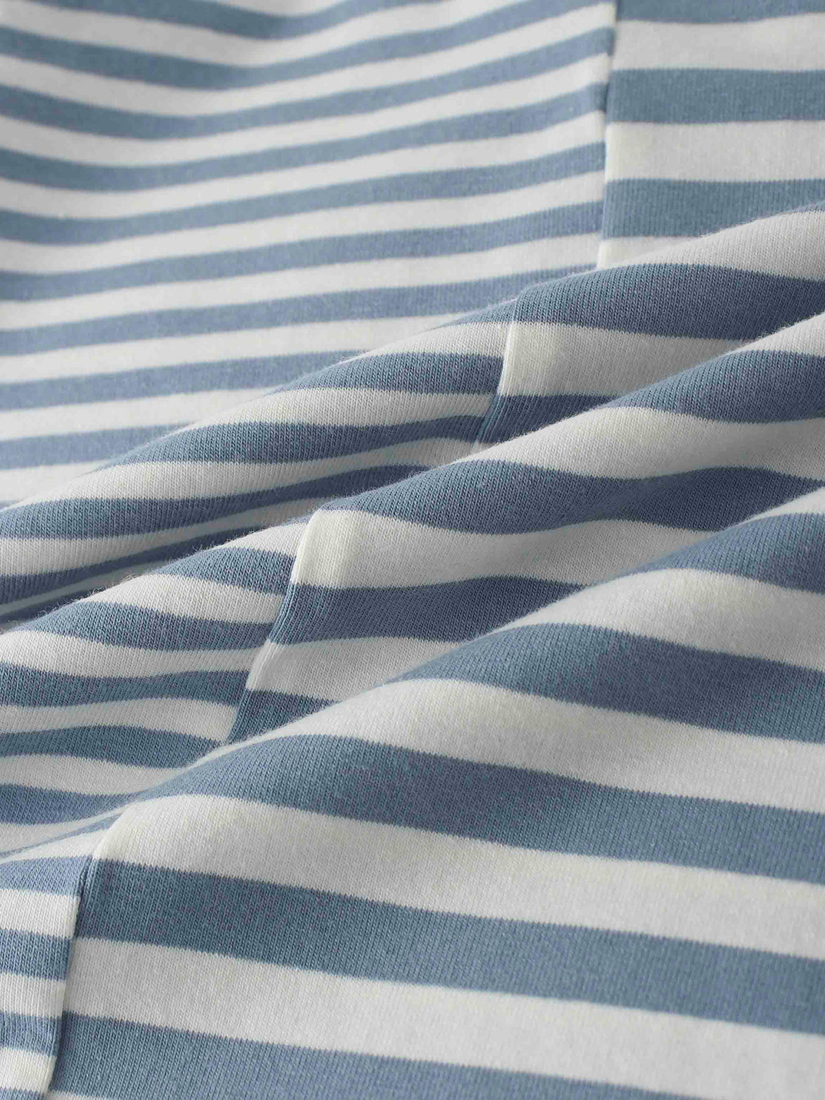 Striped fabric detail in light blue