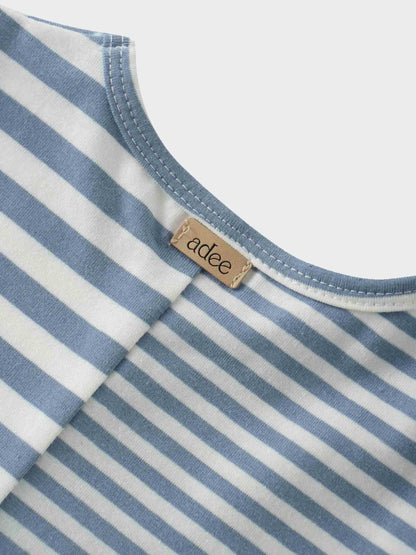 Striped Fitted T-shirt Short Sleeves