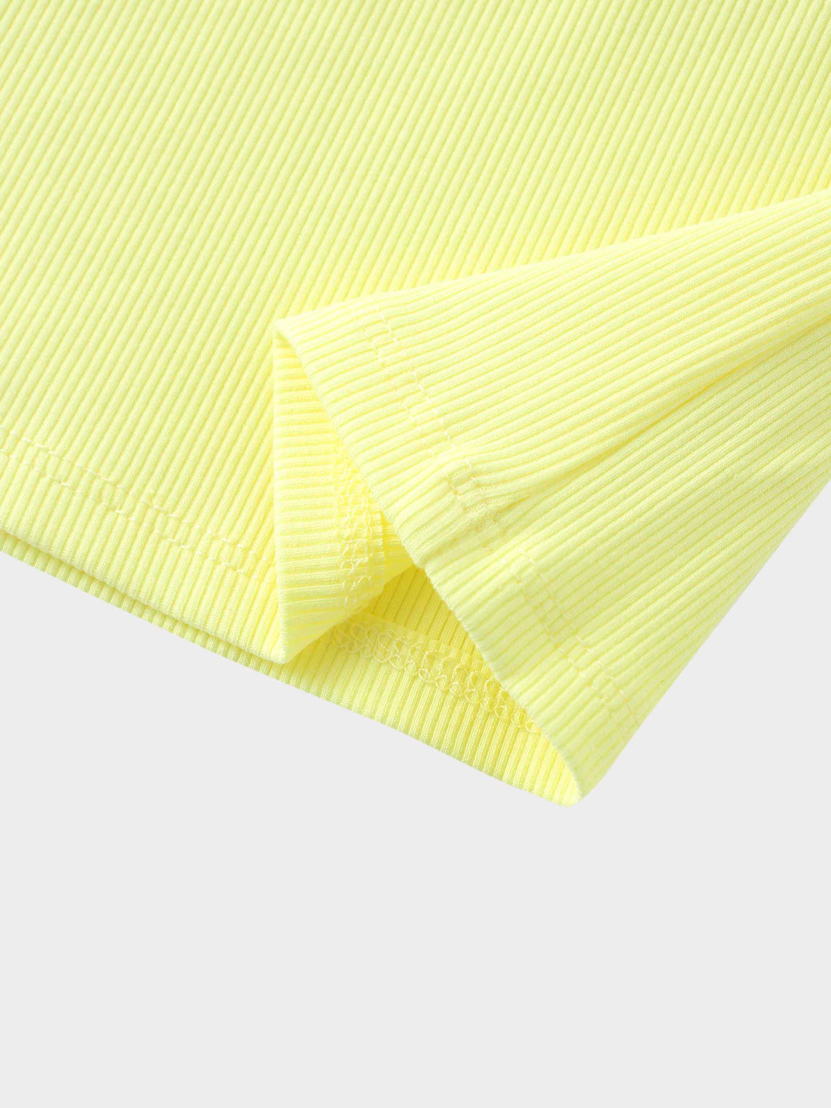 Yellow ribbed fabric for kids