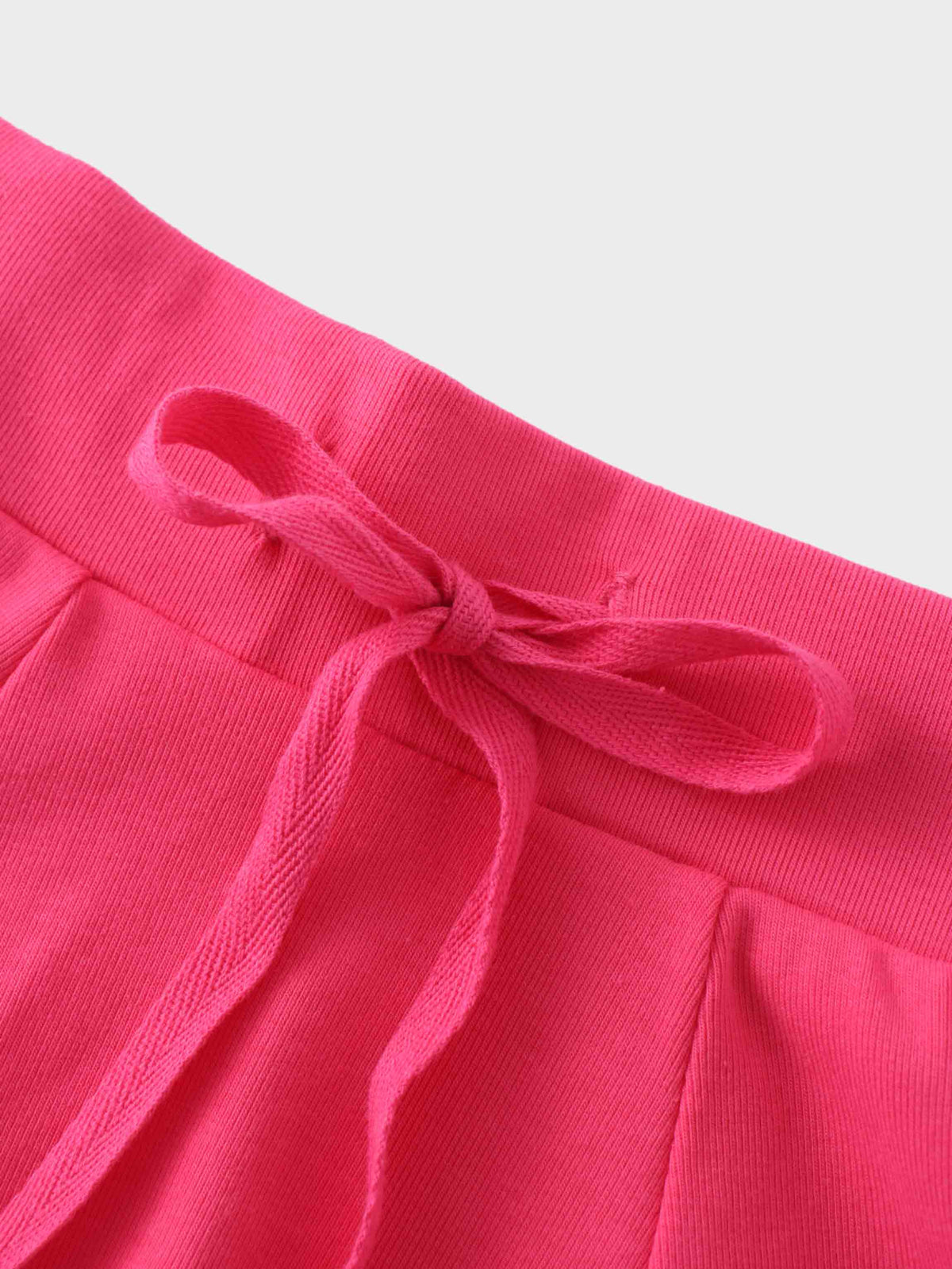 Pink skirt waistband detail, girls
