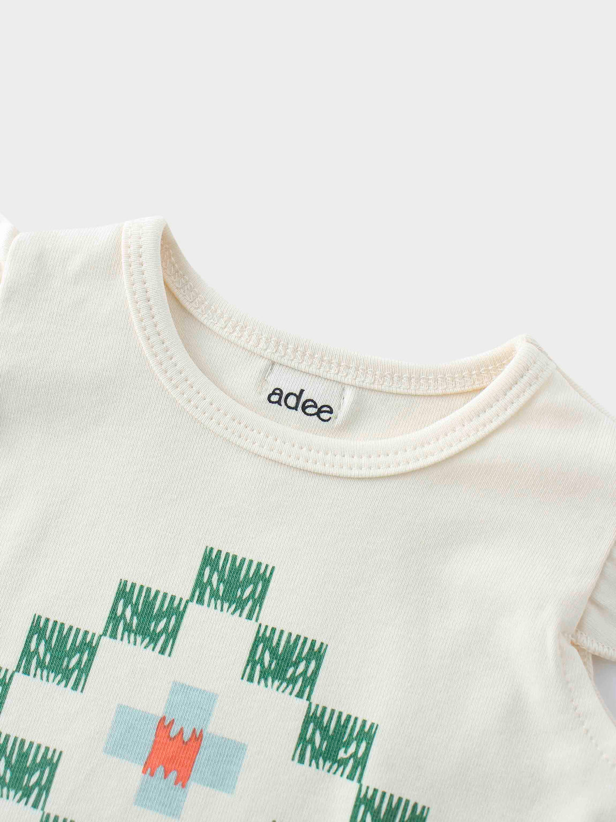 Green diamond pattern baby tank