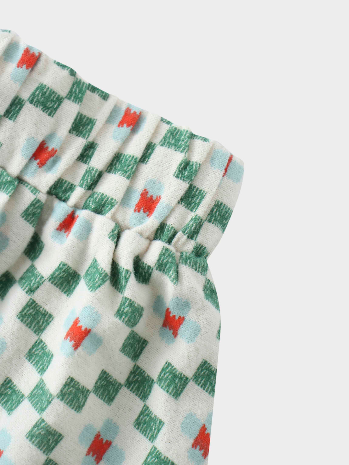 Girls green diamond patterned skirt