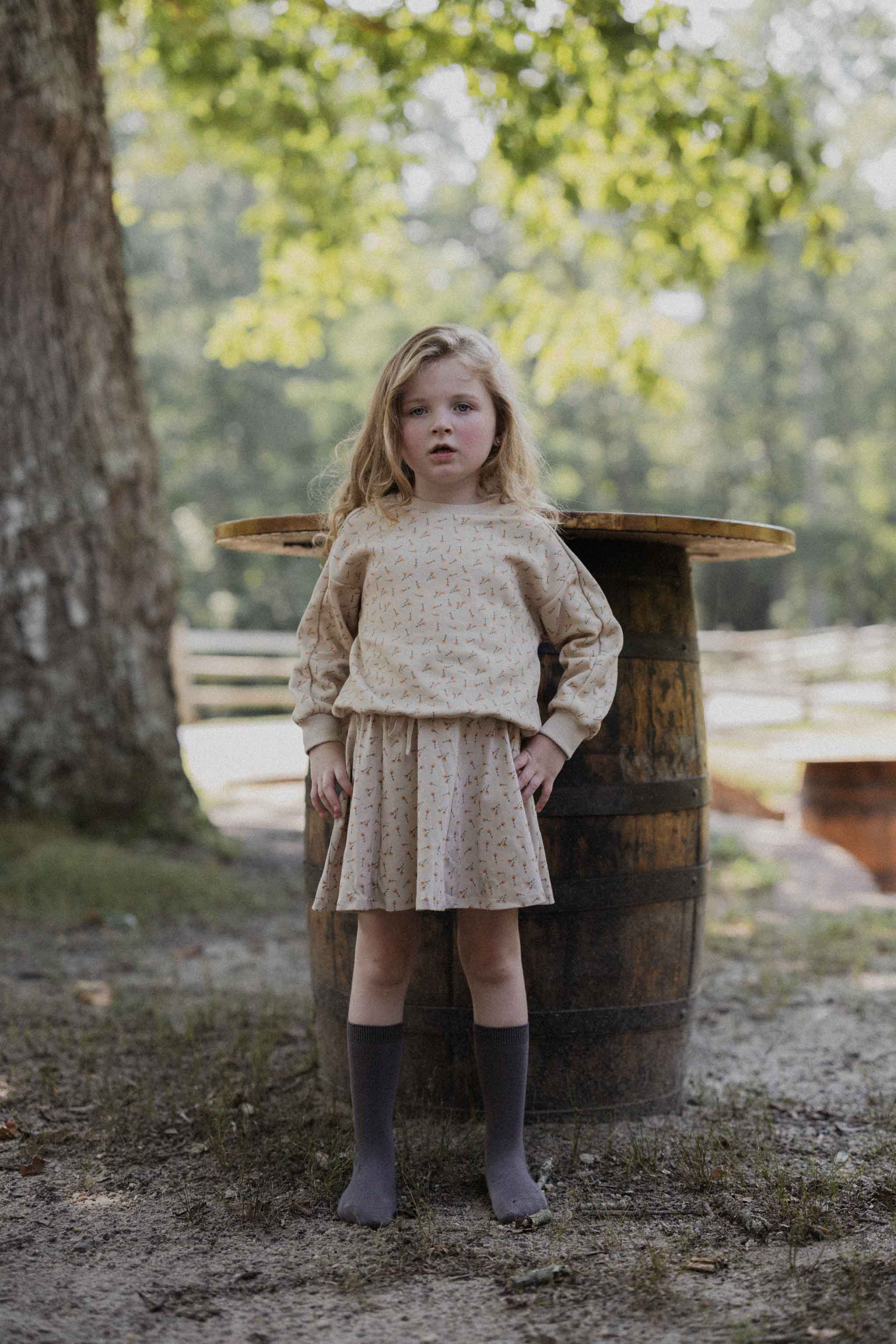 Baby Dandelions Sweatshirt Set with Skirt