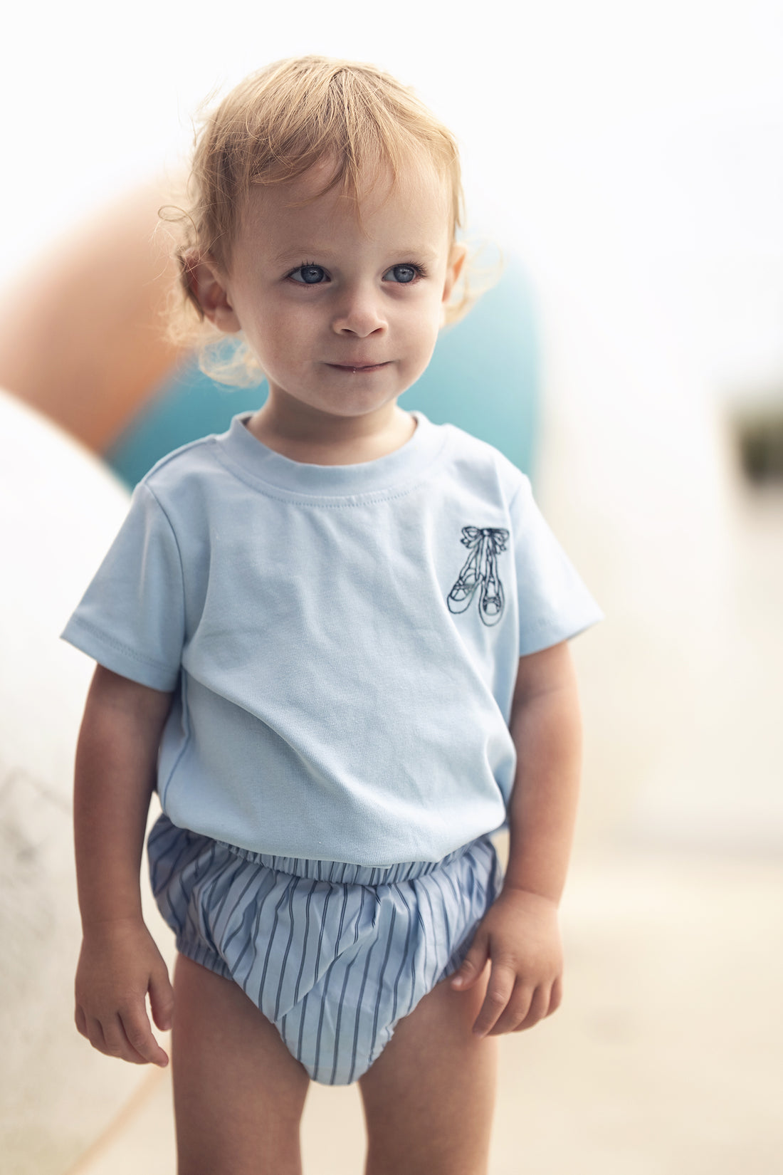 Striped Cotton Bloomers - Blue