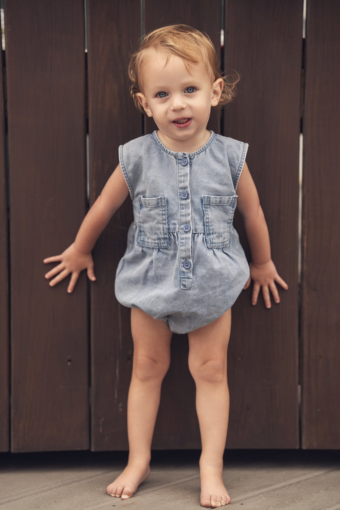 Blue Denim Romper