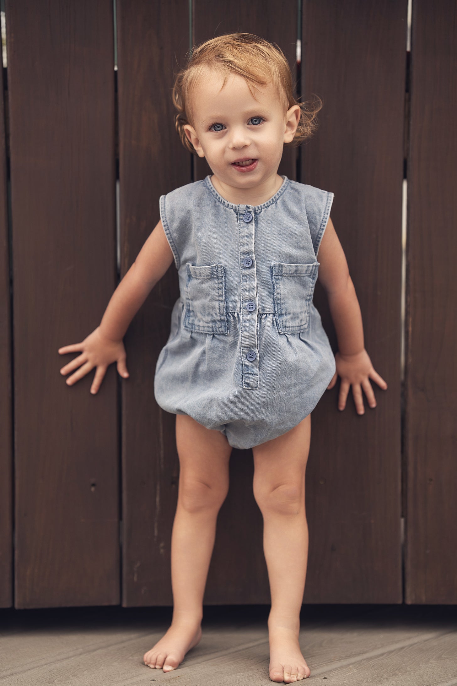Blue Denim Romper