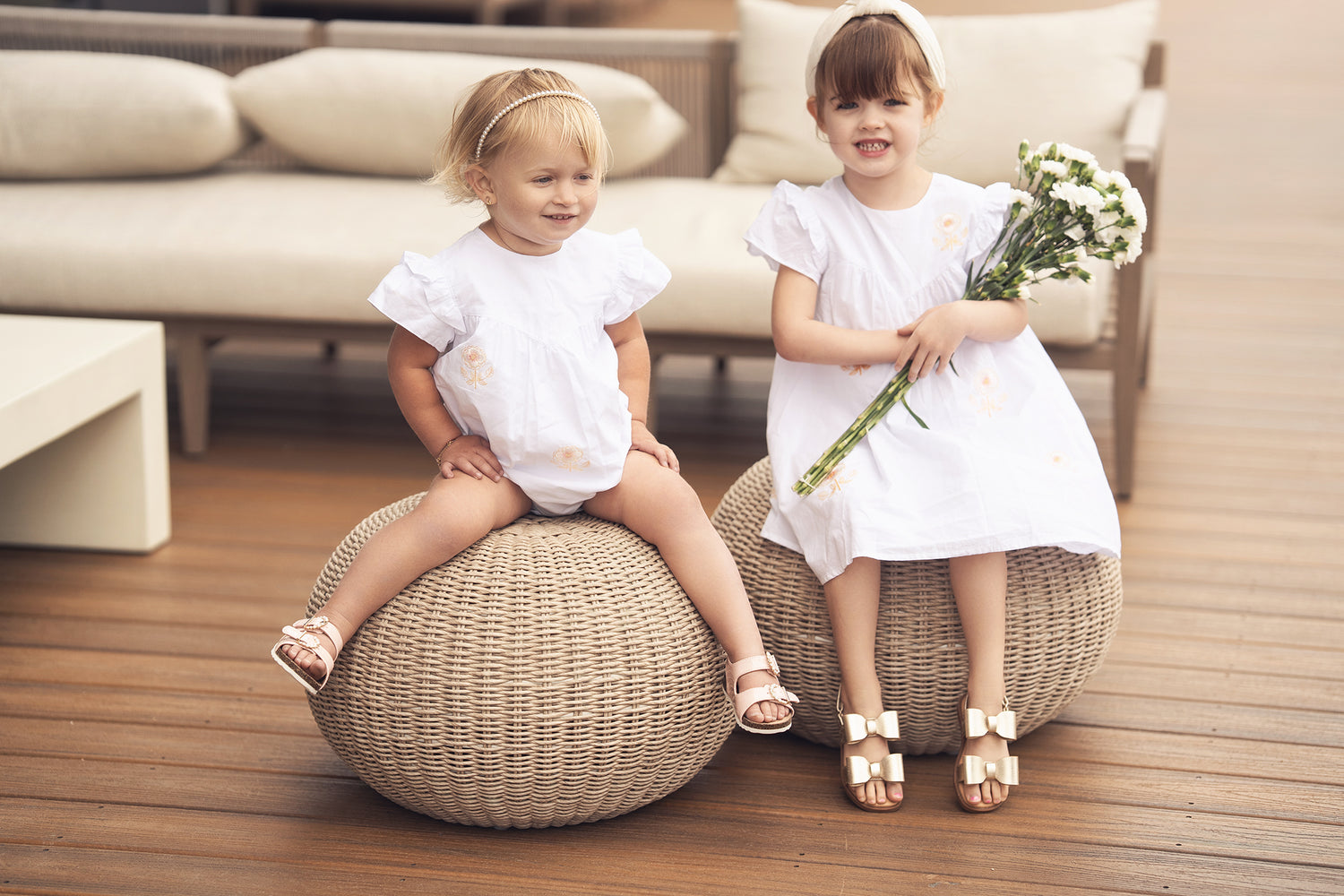 Embroidered Flower Romper