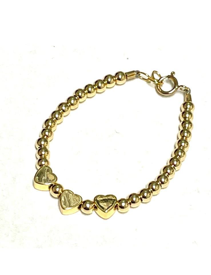 14KT Gold Heart Bracelet