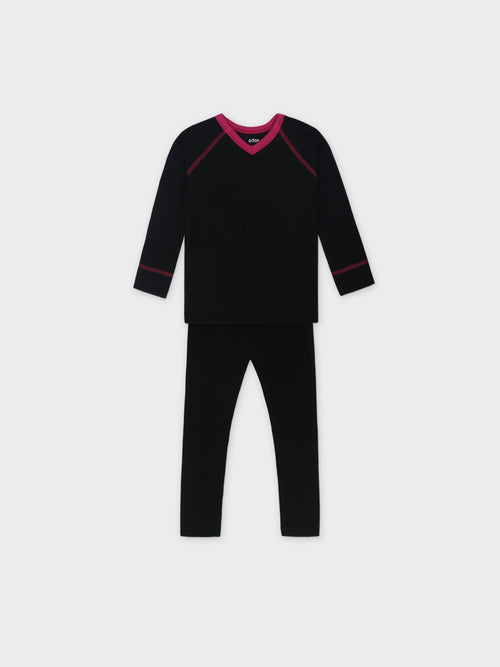 Girls pajamas in trendy V-neck