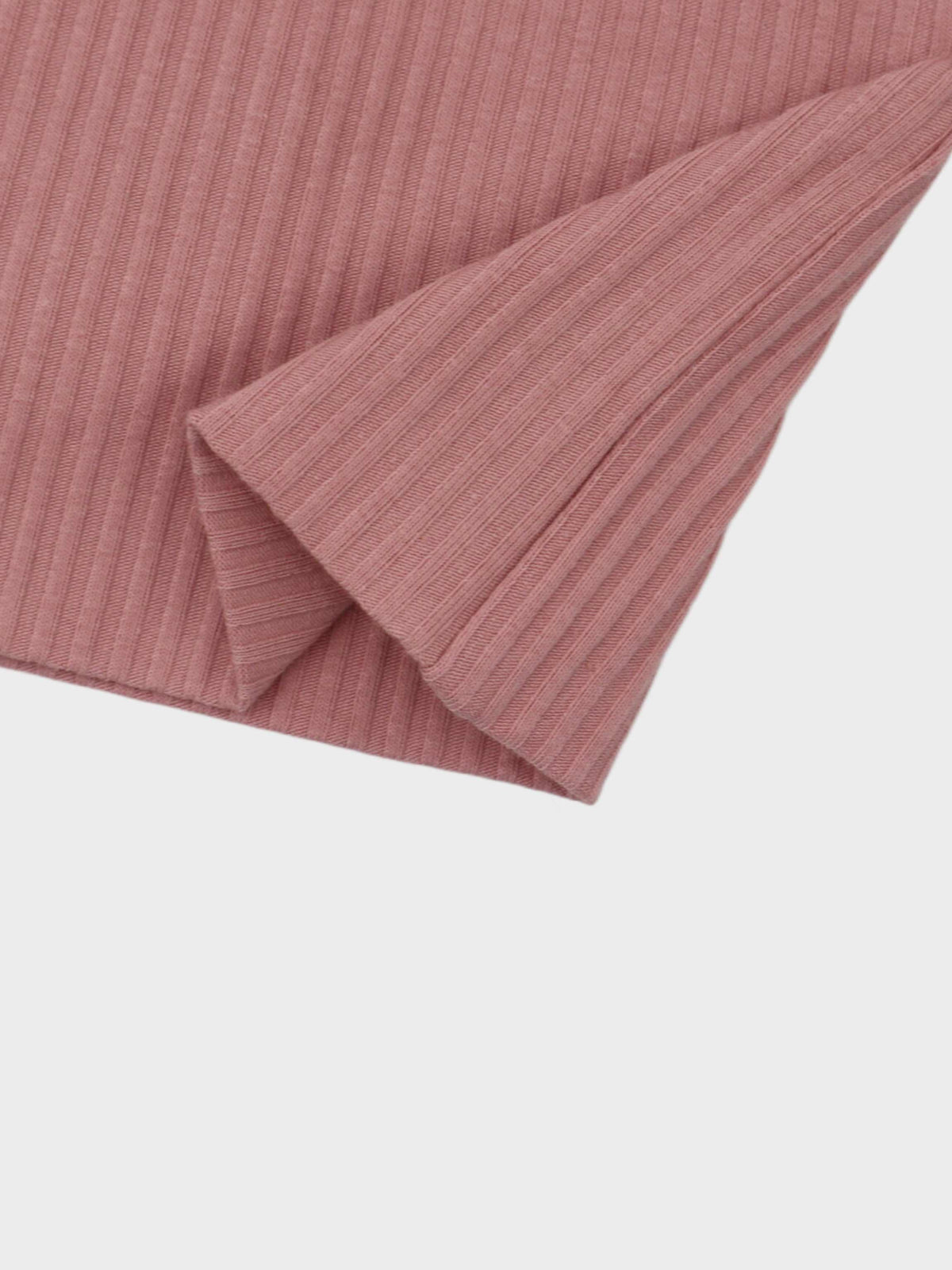 Thin ribbed baby hat pink