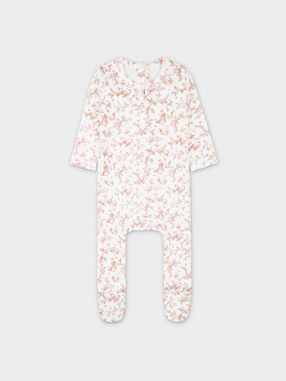 Bushy Flower Stretchy, Bonnet &amp; Bib-Pink