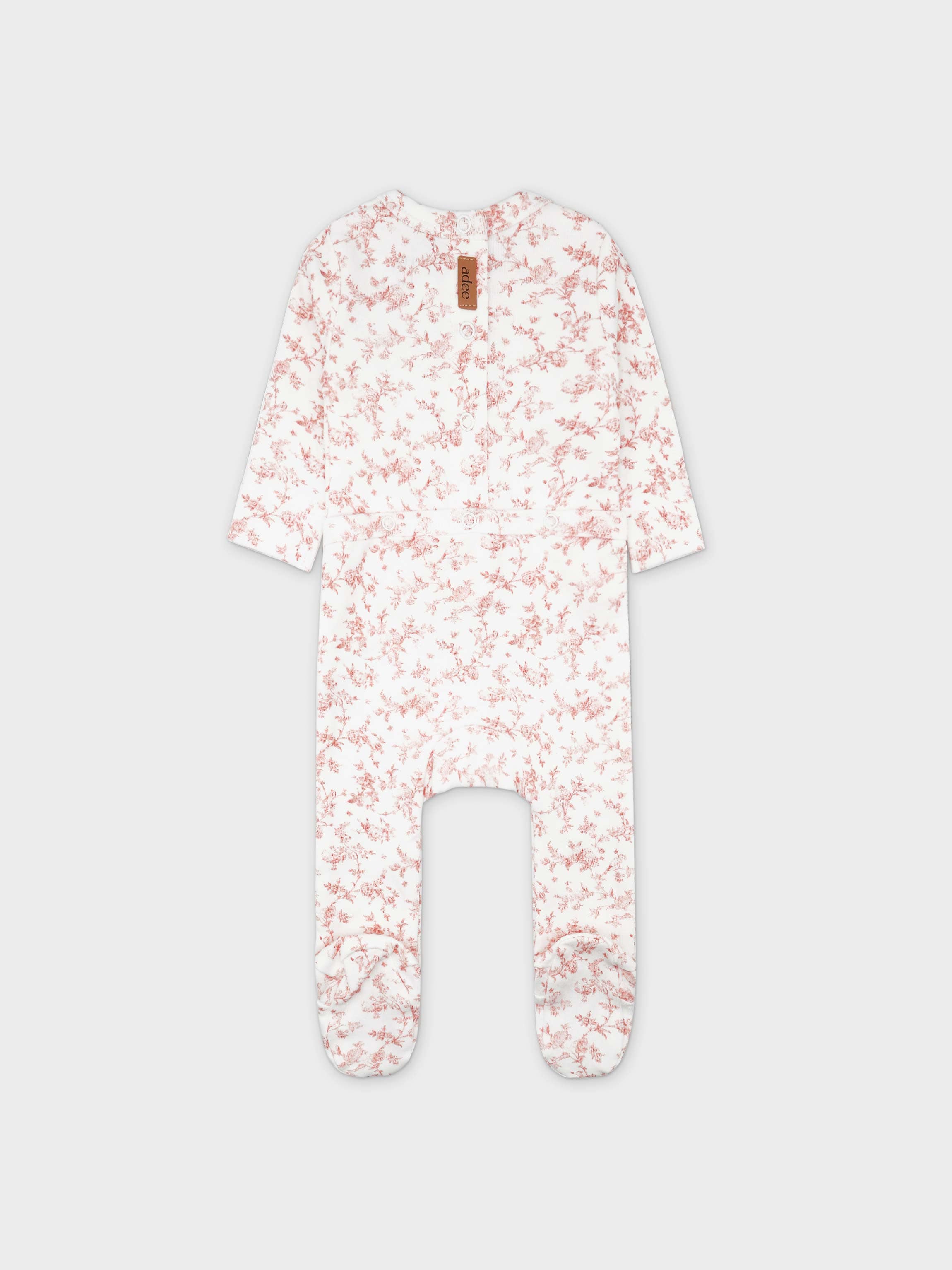 Bushy Flower Stretchy, Bonnet &amp; Bib-Pink