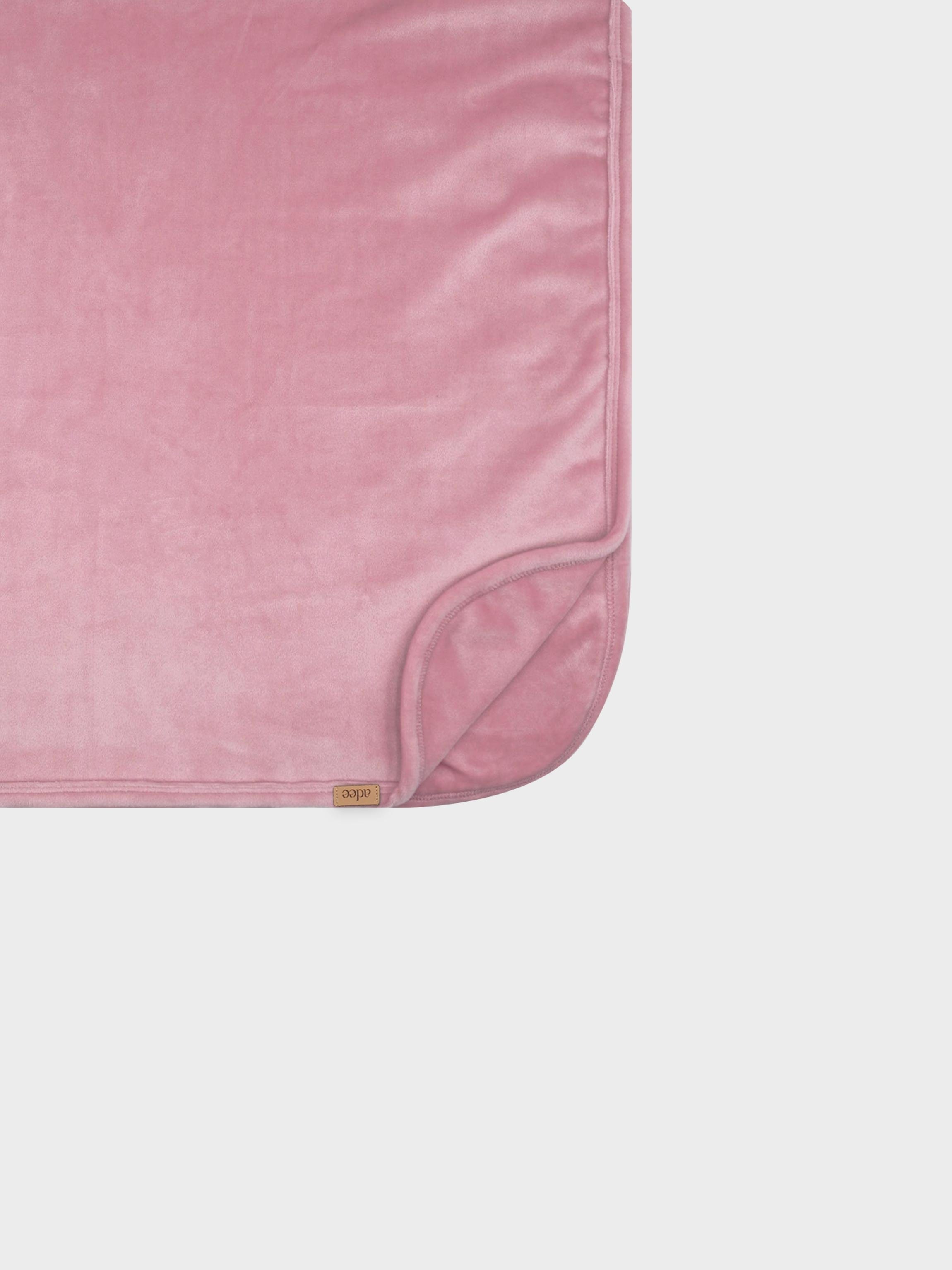 Velour Crossover Blanket-Pink