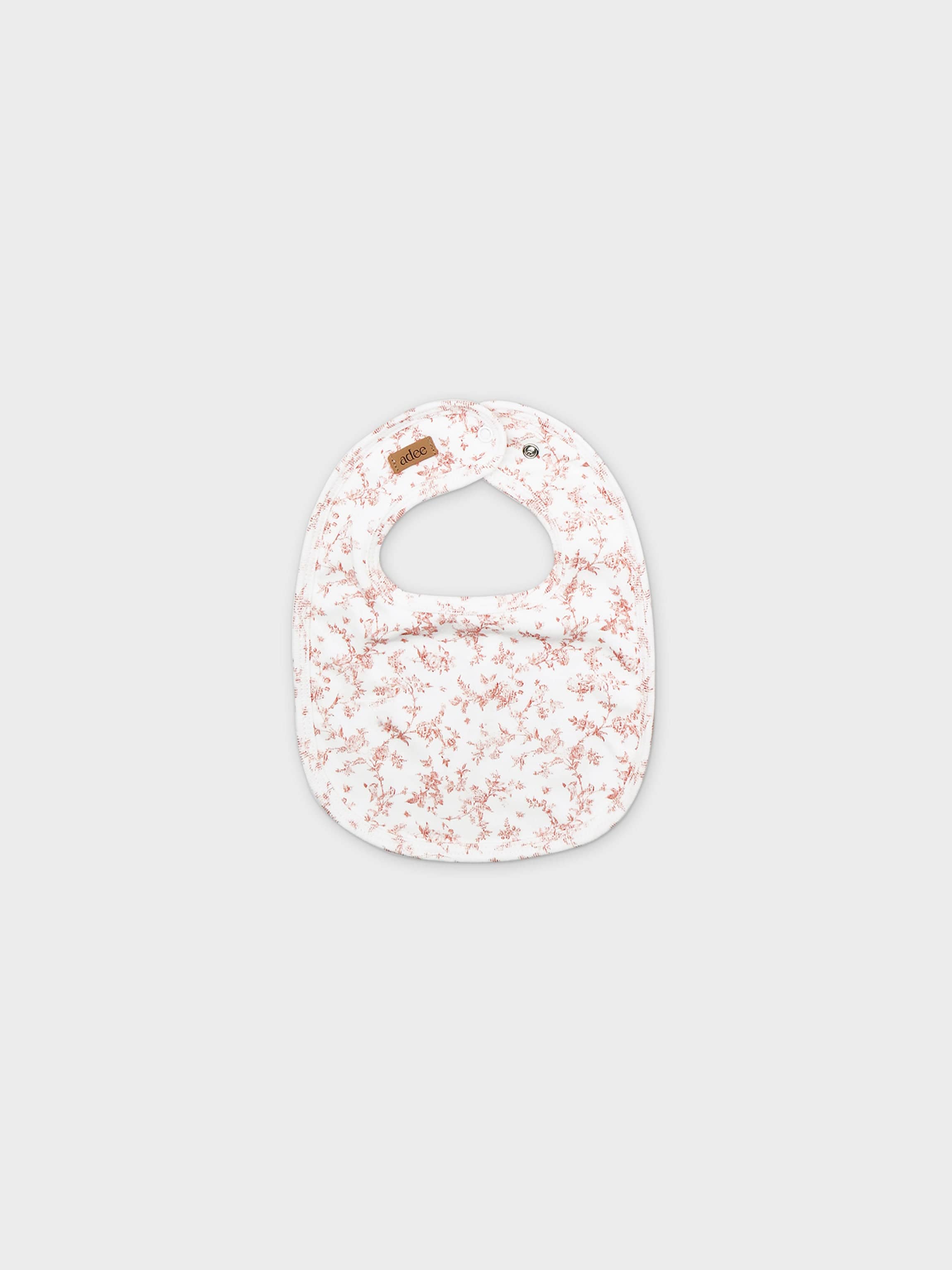 Bushy Flower Stretchy, Bonnet &amp; Bib-Pink