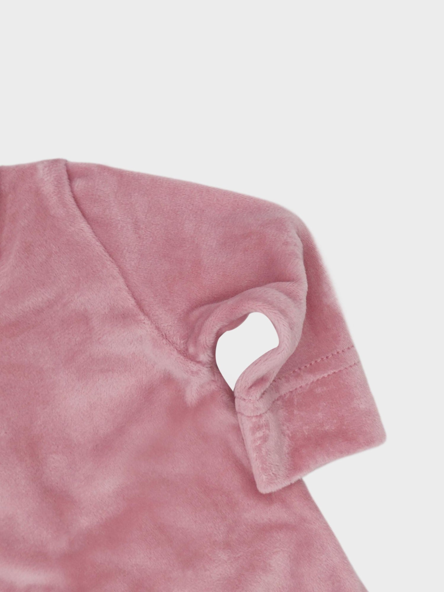 Velour Crossover Stretchy &amp; Bonnet- Pink