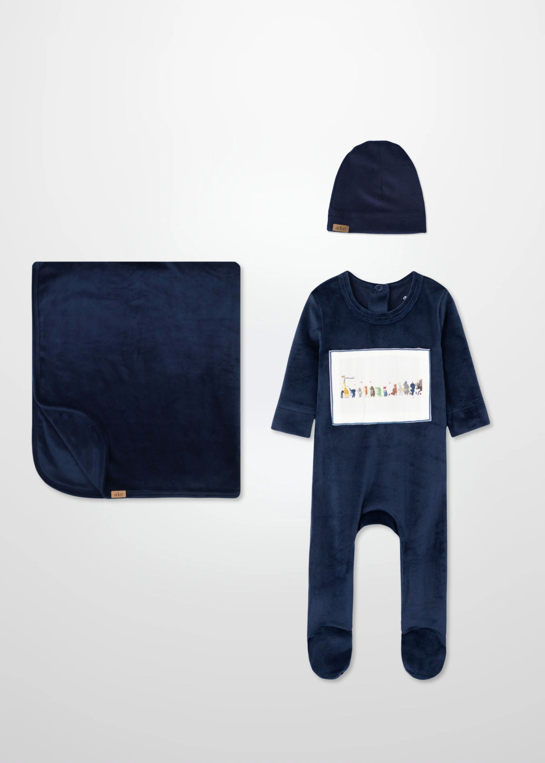 Animal Band - Layette Set with Beanie