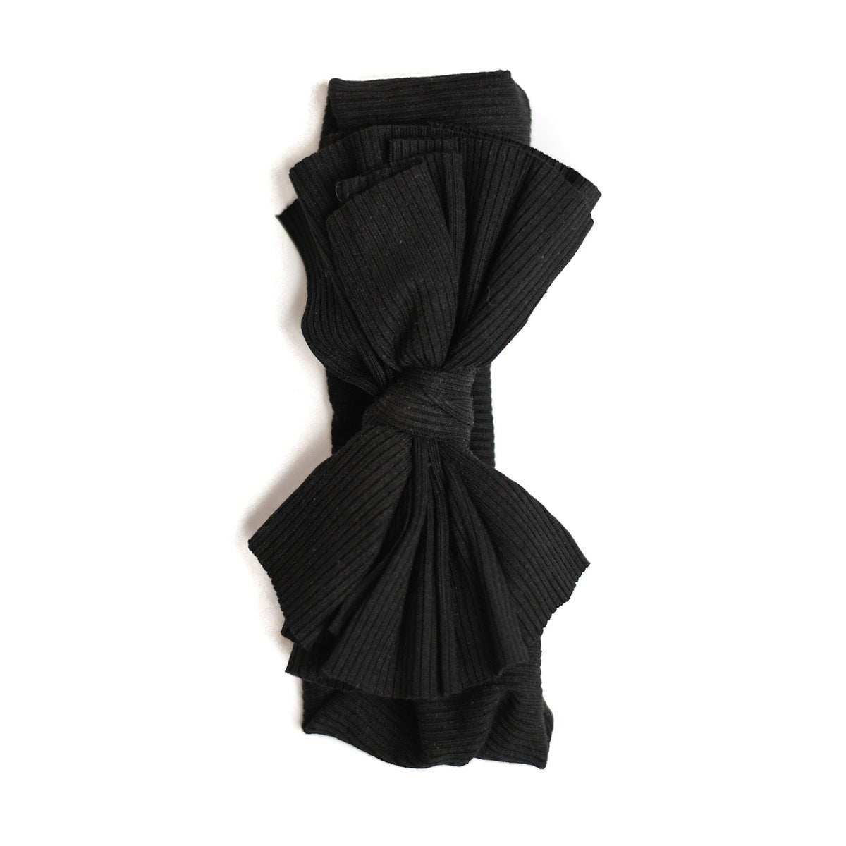 Bow Headband in black fabric with a large bow by Nicessories
