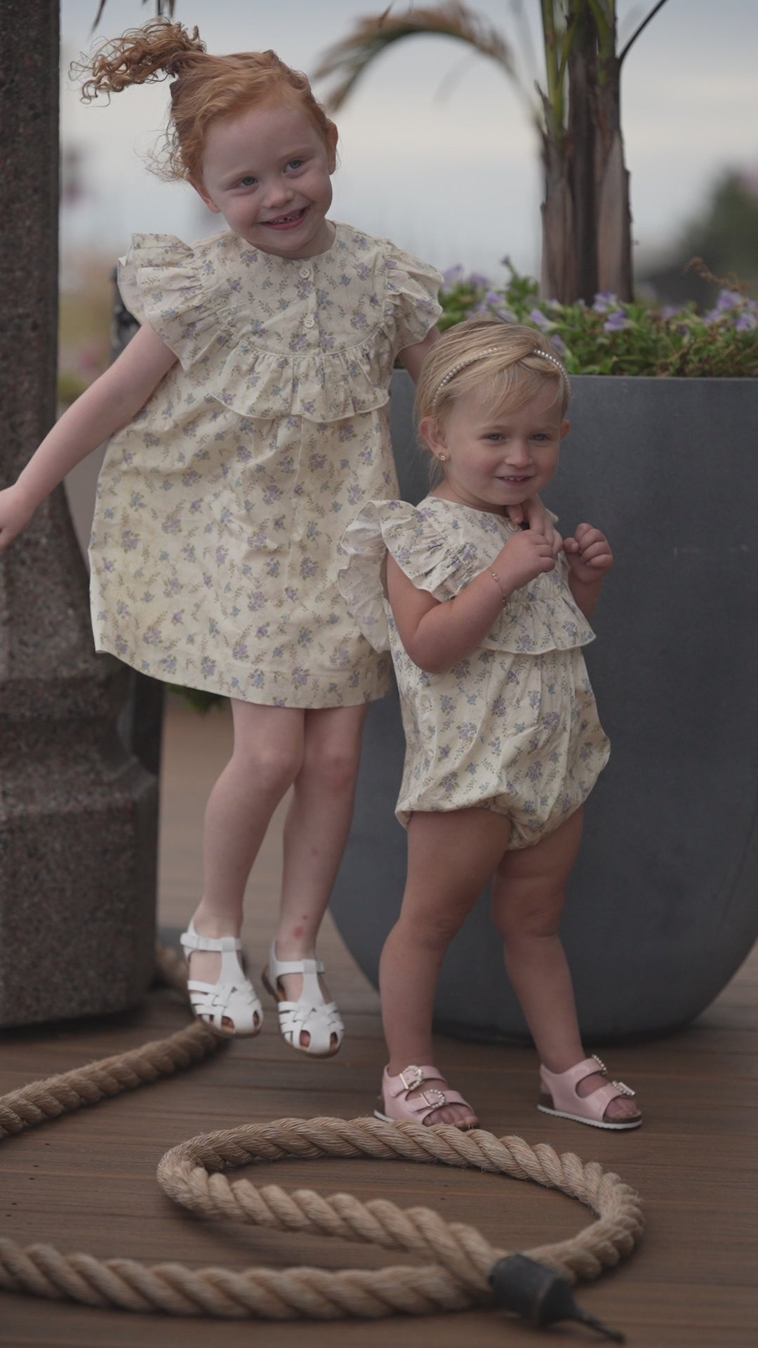 Ivory Flower Dress - Sleeveless