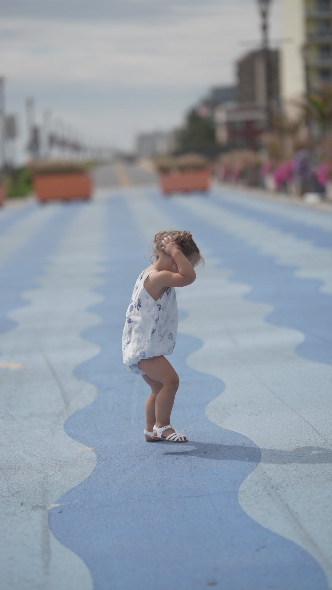 Blue Flower Romper
