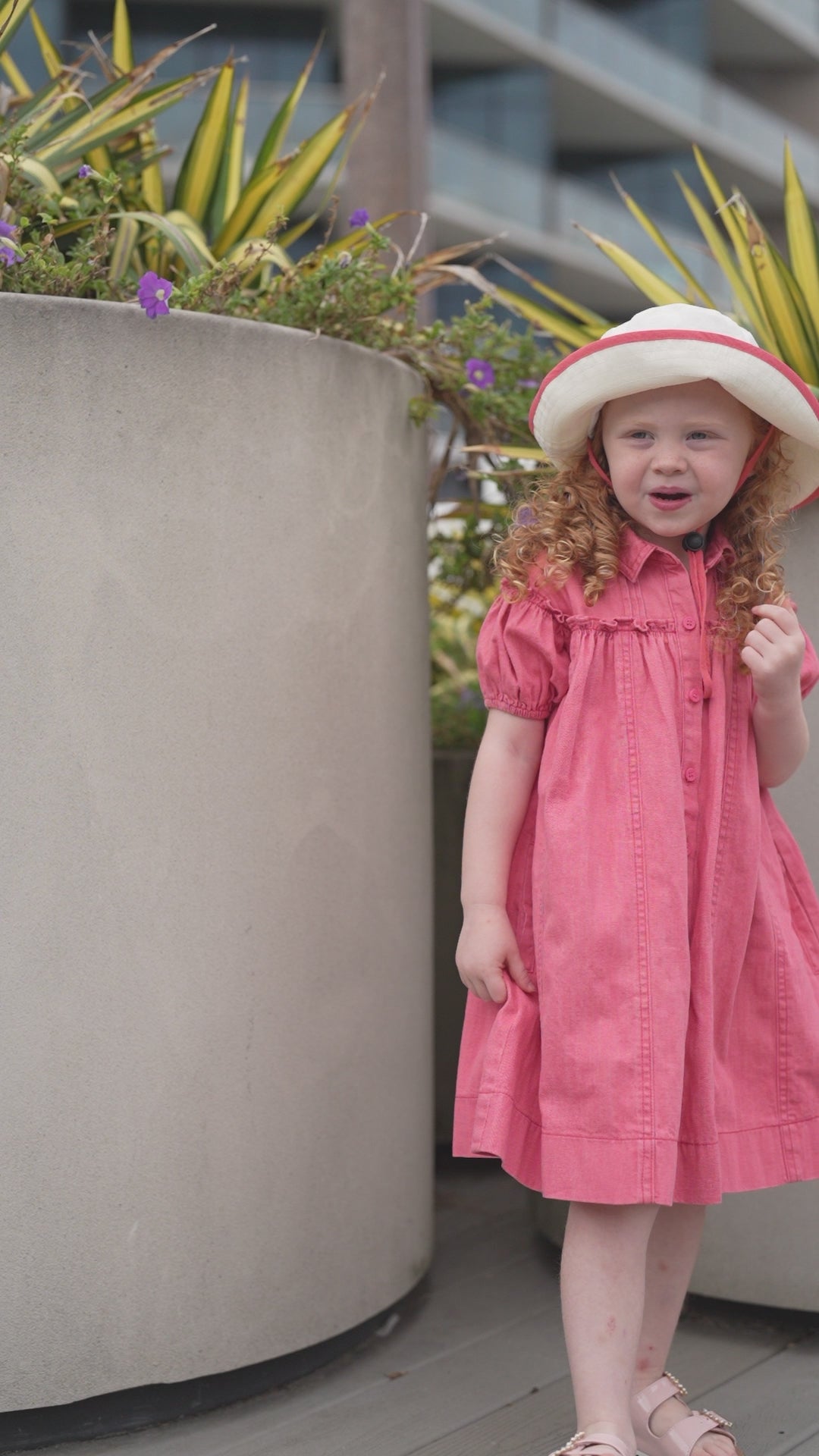 Short Sleeve Dress - Pink Denim