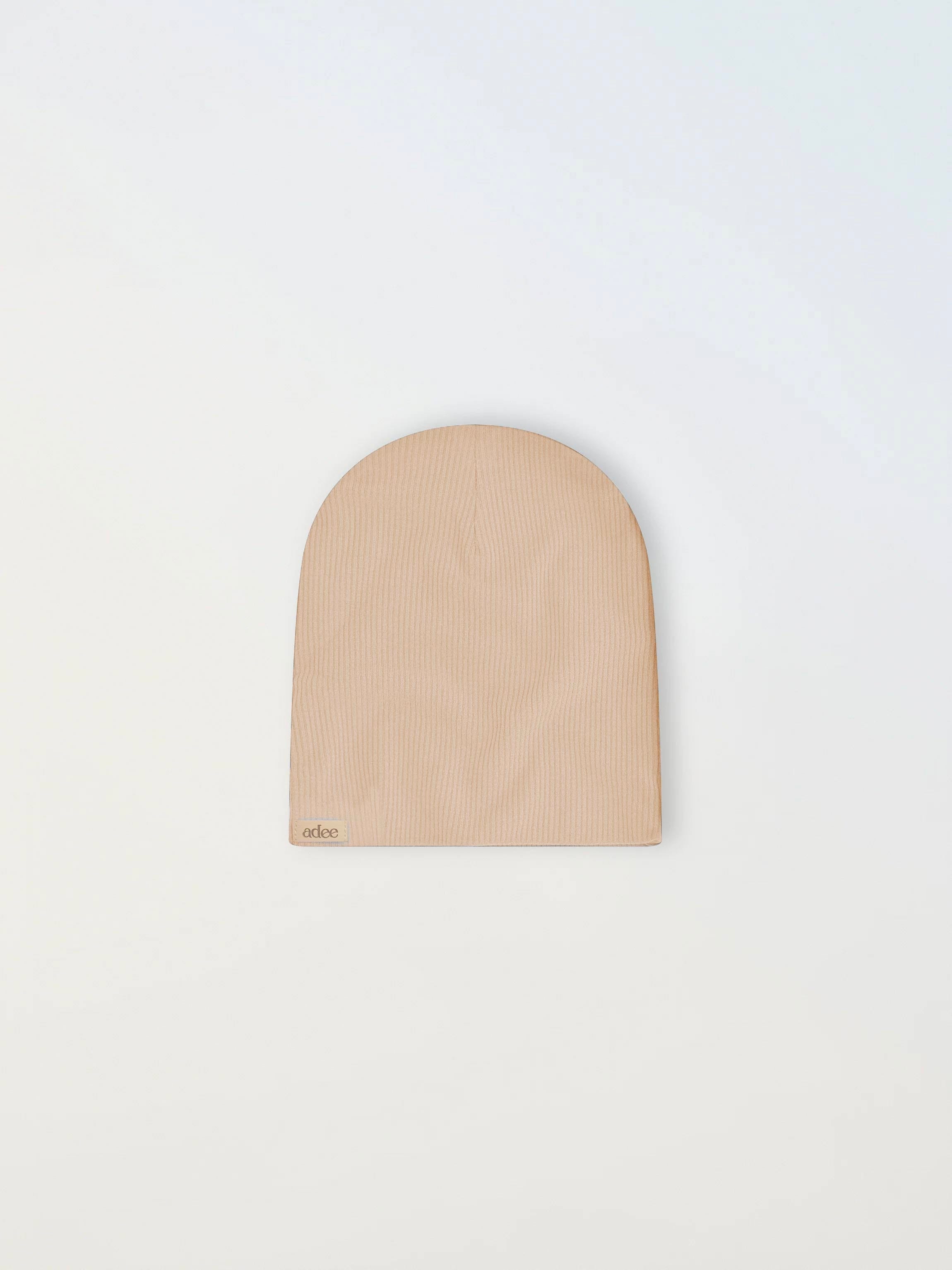 Thin Ribbed Beanie - Tan