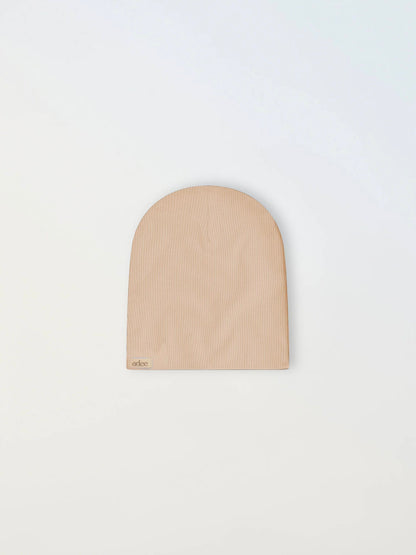 Thin Ribbed Beanie - Tan