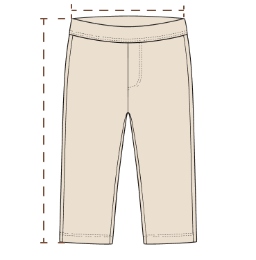 How to measure waist and length on bottoms