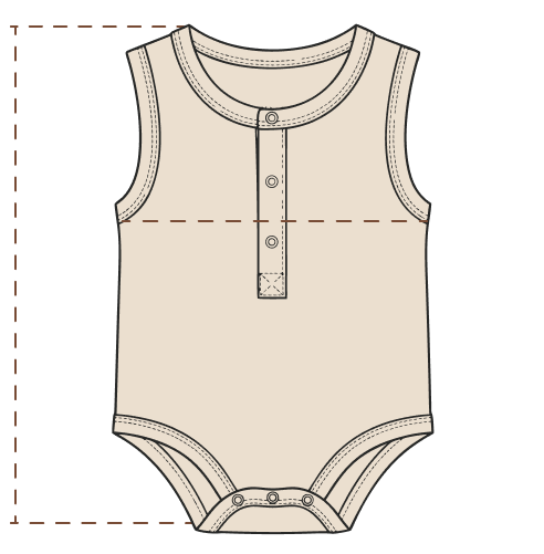 How to measure chest and length on a romper or undershirt